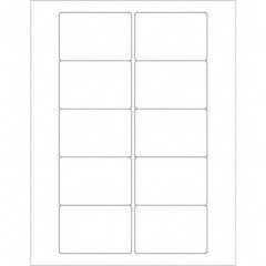 Tape Logic - Pack of (10), 100 Sheet 3" x 2" White Polyester Weatherproof Labels - Americas Industrial Supply