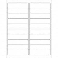 Tape Logic - Pack of (20), 100 Sheet 4" x 1" White Polyester Weatherproof Labels - Americas Industrial Supply
