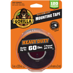 Gorilla Black Heavy Duty Mounting Tape XL 120″ - Americas Industrial Supply
