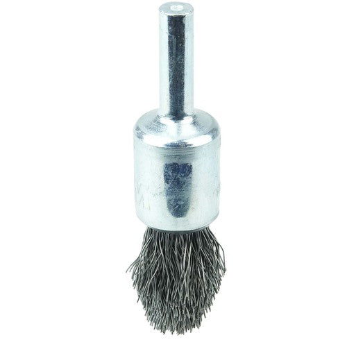 1/2″ Controlled Flare Crimped Wire End Brush, .0104″ Steel Fill - Americas Industrial Supply