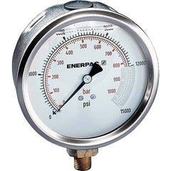 Enerpac - Hydraulic Pressure Gages & Adapters Type: Glycerine Filled Pressure Rating: 15000 - Americas Industrial Supply