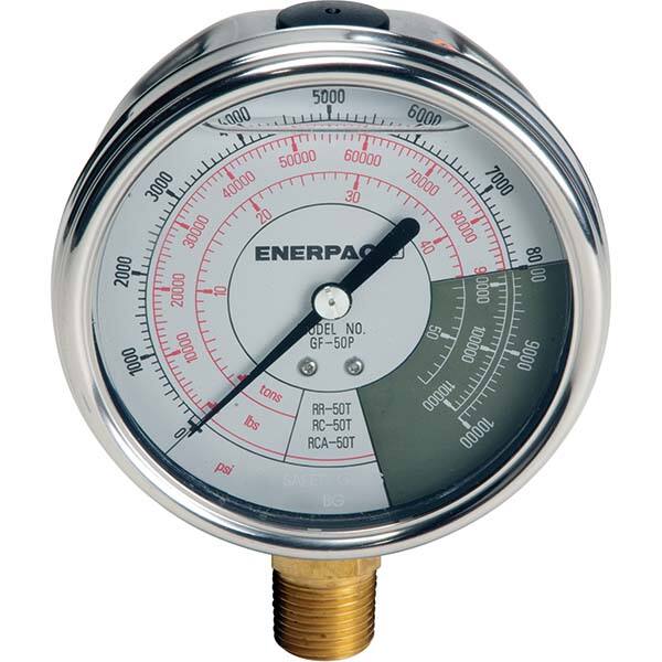 Enerpac - Hydraulic Pressure Gages & Adapters Type: Glycerine Filled Pressure Rating: 10000 - Americas Industrial Supply