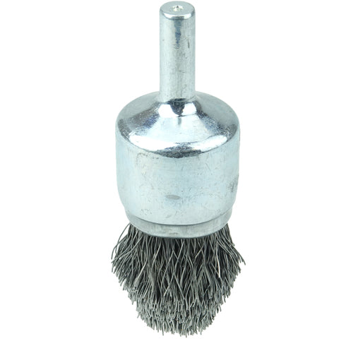 3/4″ Controlled Flare Crimped Wire End Brush, .0104″ Steel Fill - Americas Industrial Supply