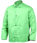 2X-Large - Green Flame Retardant 9 oz Cotton Jackets -- Jackets are 30" long - Americas Industrial Supply