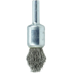 1/2″ Controlled Flare Crimped Wire End Brush, .0104″ Stainless Steel Fill - Americas Industrial Supply