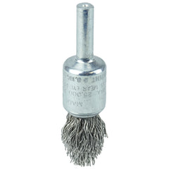 1/2″ Controlled Flare Crimped Wire End Brush, .020″ Stainless Steel Fill - Americas Industrial Supply