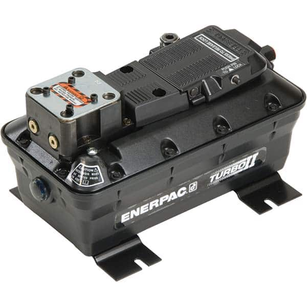 Enerpac - Power Hydraulic Pumps & Jacks Type: Air-Hydraulic Oil Capacity: 127 cu. In. - Americas Industrial Supply