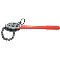 Rothenberger - 64" Max Pipe Capacity, 57" Long, Chain Tong Wrench - 12" Actual OD, 63-1/2" Handle Length - Americas Industrial Supply