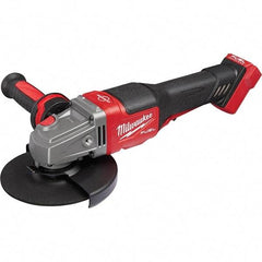 Milwaukee Tool - 4-1/2 - 6" Wheel Diam, 9,000 RPM, Cordless Angle & Disc Grinder - 5/8-11 Spindle, 18 Volts, Side Exhaust - Americas Industrial Supply