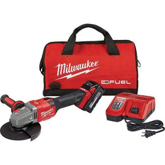 Milwaukee Tool - 4-1/2 - 6" Wheel Diam, 9,000 RPM, Cordless Angle & Disc Grinder - 5/8-11 Spindle, 18 Volts, 6 Amps, Side Exhaust - Americas Industrial Supply