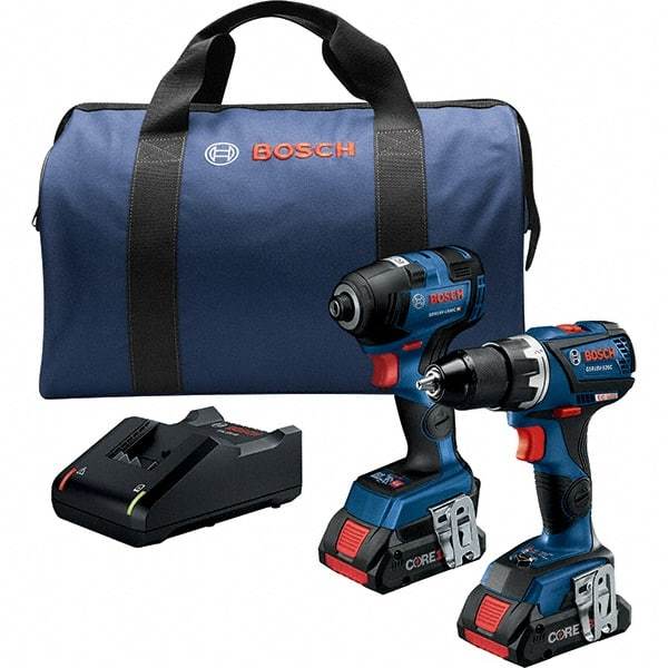 Bosch - Cordless Tool Combination Kits Voltage: 18 Tools: Impact Driver; Drill/Driver - Americas Industrial Supply