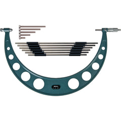 12″-18″ Measuring Range-0.001″ Graduation - Ratchet Thimble - Carbide Face - Interchangeable Anvil Micrometer - Americas Industrial Supply