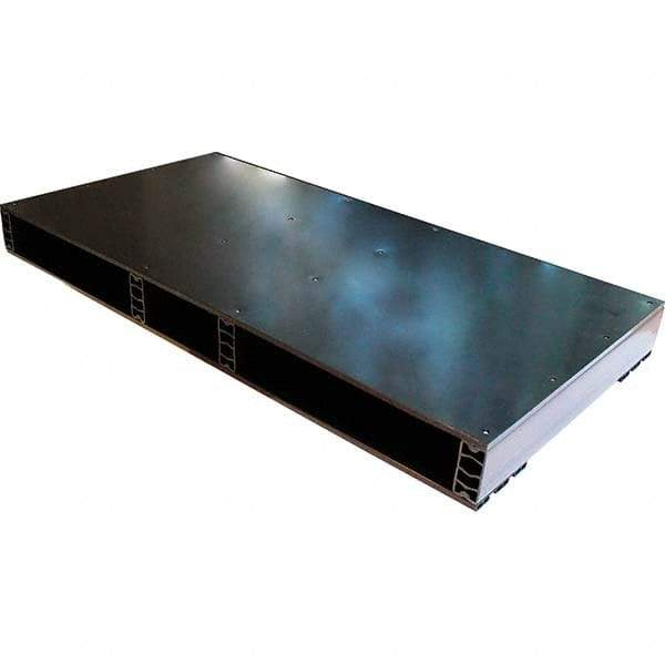Custom Built Plastic Pallets - 24" Long x 48" & Wide x 4.4" High Plastic Pallet - 1,500 Lb Static Capacity, 500 Lb Dynamic Capacity, Black - Americas Industrial Supply