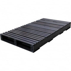 Custom Built Plastic Pallets - 27" Long x 51-1/2" & Wide x 4-1/2" High Plastic Pallet - 1,500 Lb Static Capacity, 500 Lb Dynamic Capacity, Black - Americas Industrial Supply