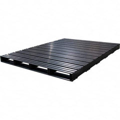 Custom Built Plastic Pallets - 60" Long x 80" & Wide x 4-1/2" High Plastic Pallet - 1,500 Lb Static Capacity, 500 Lb Dynamic Capacity, Black - Americas Industrial Supply