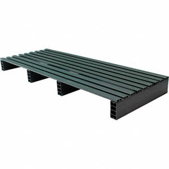 Custom Built Plastic Pallets - 18" Long x 48" & Wide x 4" High Plastic Pallet - 1,000 Lb Static Capacity, 250 Lb Dynamic Capacity, Black - Americas Industrial Supply