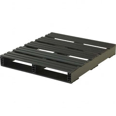 Custom Built Plastic Pallets - 36" Long x 32" & Wide x 4-1/2" High Plastic Pallet - 3,000 Lb Static Capacity, 500 Lb Dynamic Capacity, Black - Americas Industrial Supply