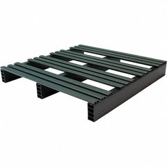 Custom Built Plastic Pallets - 30" Long x 30" & Wide x 4" High Plastic Pallet - 1,000 Lb Static Capacity, 250 Lb Dynamic Capacity, Black - Americas Industrial Supply