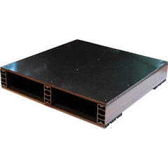 Custom Built Plastic Pallets - 24" Long x 24" & Wide x 4.4" High Plastic Pallet - 1,500 Lb Static Capacity, 500 Lb Dynamic Capacity, Black - Americas Industrial Supply