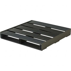 Custom Built Plastic Pallets - 36" Long x 36" & Wide x 5" High Plastic Pallet - 3,000 Lb Static Capacity, 500 Lb Dynamic Capacity, Black - Americas Industrial Supply