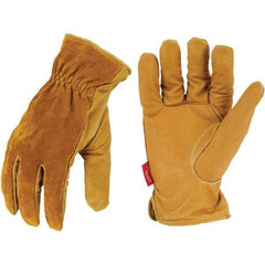 ironCLAD - Size L (9), ANSI Cut Lvl A5, Abrasion Lvl 4, Cut Resistant Gloves - 10" Long, Uncoated, HPPE Lining, Open Cuff, Golden, Paired - Americas Industrial Supply