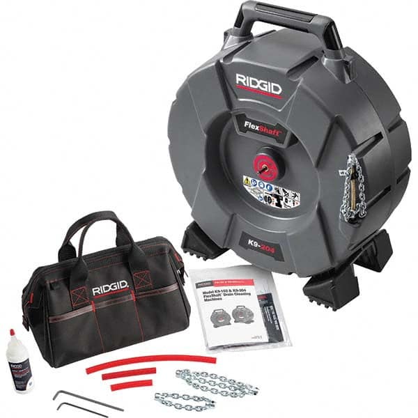 Ridgid - Electric & Gas Drain Cleaning Machines Type of Power: Cordless Drill (Not Included) For Minimum Pipe Size: 2 (Inch) - Americas Industrial Supply