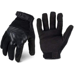 ironCLAD - Size M Synthetic Leather Work Gloves - For Mechanic's & Lifting, Uncoated, Hook & Loop Cuff, Full Fingered, Black, Paired - Americas Industrial Supply