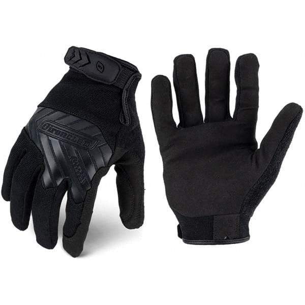 ironCLAD - Size S (7) Synthetic Leather Work Gloves - For Mechanic's & Lifting, Uncoated, Hook & Loop Cuff, Full Fingered, Black, Paired - Americas Industrial Supply
