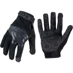 ironCLAD - Size 2XL (11) Synthetic Leather Work Gloves - For Mechanic's & Lifting, Uncoated, Hook & Loop Cuff, Full Fingered, Black, Paired - Americas Industrial Supply