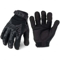 ironCLAD - Size 2XL (11) Synthetic Leather Work Gloves - For Mechanic's & Lifting, Uncoated, Hook & Loop Cuff, Full Fingered, Black, Paired - Americas Industrial Supply