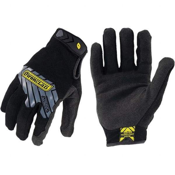 ironCLAD - Size 2XL (11), ANSI Cut Lvl A2, Abrasion Lvl 3, Cut Resistant Gloves - 9.5" Long, Uncoated, Unlined, Hook & Loop Cuff, Black, Paired - Americas Industrial Supply