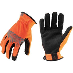 ironCLAD - Size 2XL (11), ANSI Cut Lvl A2, Abrasion Lvl 3, Cut Resistant Gloves - 10.25" Long, Uncoated, Unlined, Slip-On Cuff, Hi-Vis Orange, Paired - Americas Industrial Supply