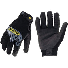 ironCLAD - Size L (9), ANSI Cut Lvl A2, Abrasion Lvl 3, Cut Resistant Gloves - 9" Long, Uncoated, Unlined, Hook & Loop Cuff, Black, Paired - Americas Industrial Supply