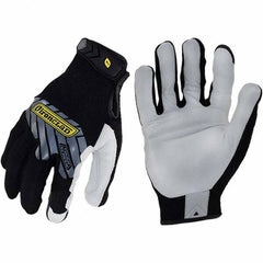 ironCLAD - Size S (7), ANSI Cut Lvl A1, Abrasion Lvl 3, Cut Resistant Gloves - 8.5" Long, Uncoated, Unlined, Hook & Loop Cuff, Black/White, Paired - Americas Industrial Supply