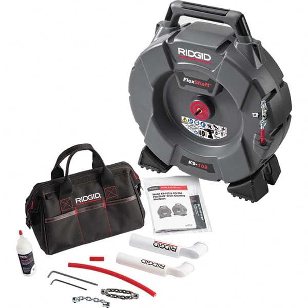 Ridgid - Electric & Gas Drain Cleaning Machines Type of Power: Cordless Drill (Not Included) For Minimum Pipe Size: 1-1/4 (Inch) - Americas Industrial Supply