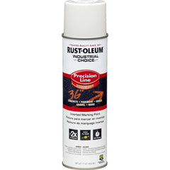 17 fl oz White Marking Paint 600' to 700' Coverage at 1″ Wide, Solvent-Based Formula