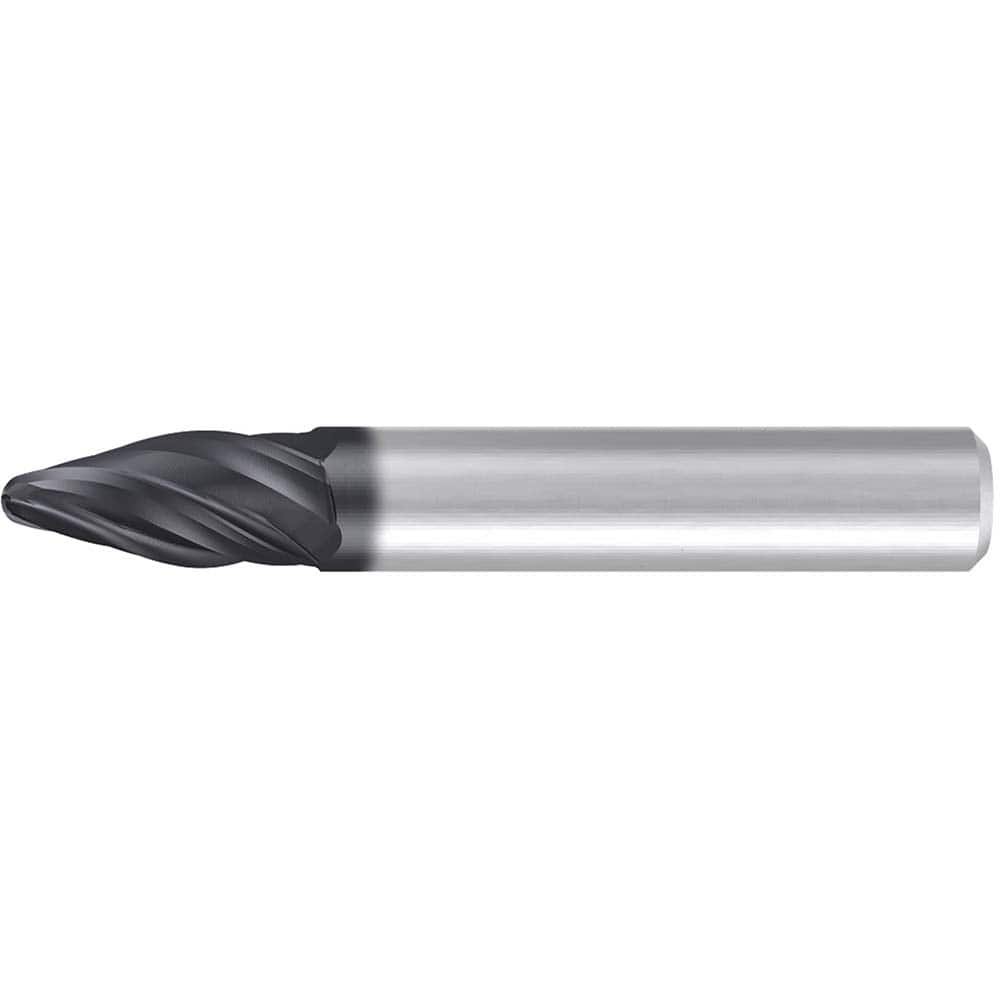 Emuge - Barrel Cutter End Mills; End Type: Circle Segment Oval Form ; Material: Solid Carbide ; Taper Angle Per Side: 3.00 ; Small End Diameter (mm): 3.00 ; Shank Diameter (mm): 6.0000 ; Length of Cut (mm): 11.0000 - Exact Industrial Supply