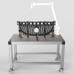 Renishaw - CMM Fixtures; Type: Metrology Tables ; Plate Design: Table ; Length (mm): 1800.00 ; Width (mm): 1200 ; Material: Aluminum ; Thread Size: M6 - Exact Industrial Supply