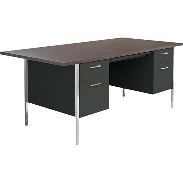 ALERA - Office Desks Type: Double Pedestal Desk Center Draw: Yes - Americas Industrial Supply