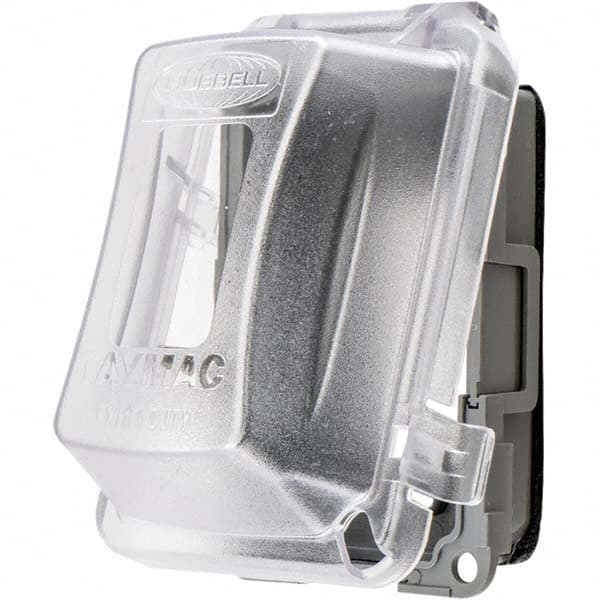 Hubbell Wiring Device-Kellems - Weatherproof Box Covers Cover Shape: Rectangle Number of Holes in Outlet: 1 - Americas Industrial Supply