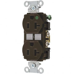 Hubbell Wiring Device-Kellems - 125V 20A NEMA 6-20R Hospital Grade White Straight Blade Duplex Receptacle - Americas Industrial Supply