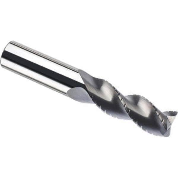 SGS - 25mm Diam 3 Flute Solid Carbide 5mm Corner Radius End Mill - Exact Industrial Supply