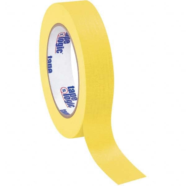 Tape Logic - Pack of (12), 60 Yd Rolls 1" Yellow Crepe Paper Masking Tape - Americas Industrial Supply