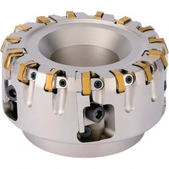 Kyocera - Indexable Square-Shoulder Face Mills Cutting Diameter (mm): 100.00 Arbor Hole Diameter (Inch): 1-1/4 - Americas Industrial Supply
