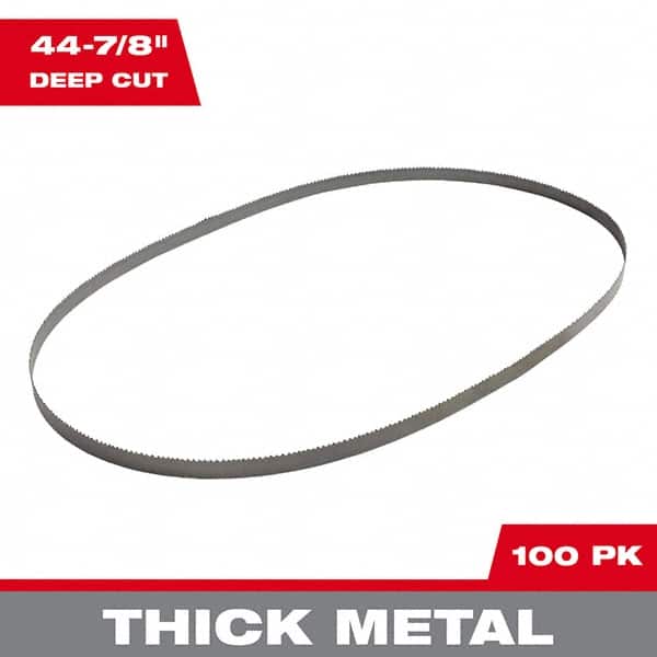 Milwaukee Tool - 44-7/8" x 1/2" x 0.02" 10-14 TPI Bi-Metal Portable Band Saw Blade - Americas Industrial Supply