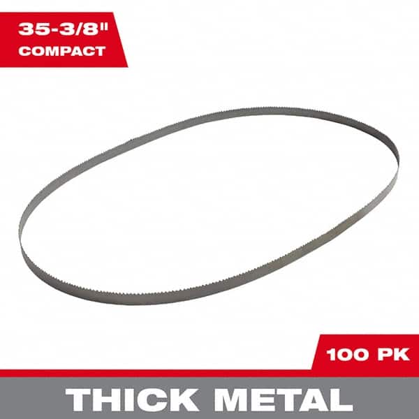 Milwaukee Tool - 35-3/8" x 1/2" x 0.02" 10 TPI Bi-Metal Portable Band Saw Blade - Americas Industrial Supply