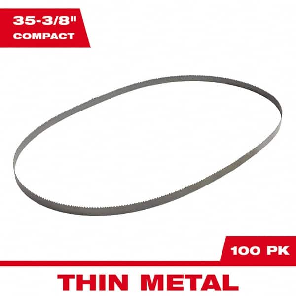 Milwaukee Tool - 35-3/8" x 1/2" x 0.02" 14 TPI Bi-Metal Portable Band Saw Blade - Americas Industrial Supply