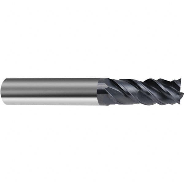 Guhring - 5/8", 4 Flute, Single End, Solid Carbide, Corner Chamfer End Mill - 3-1/2" OAL, 45° Helix, Right Hand Flute, 1-1/4 LOC, Right Hand Cut - Americas Industrial Supply