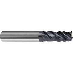 Guhring - 5/8", 4 Flute, Single End, Solid Carbide, Corner Chamfer End Mill - 3-1/2" OAL, 45° Helix, Right Hand Flute, 1-1/4 LOC, Right Hand Cut - Americas Industrial Supply