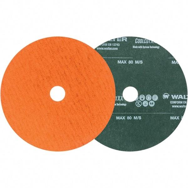 WALTER Surface Technologies - 6" Diam 7/8" Hole 100 Grit Fiber Disc - Ceramic - Americas Industrial Supply
